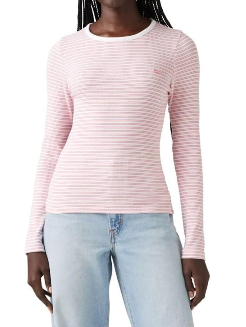 Levi's Light Blue & White Striped Long Sleeve